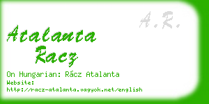 atalanta racz business card
